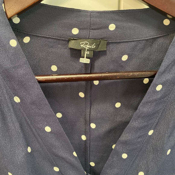 Rails polka dot tie front blouse - Picture 3 of 7